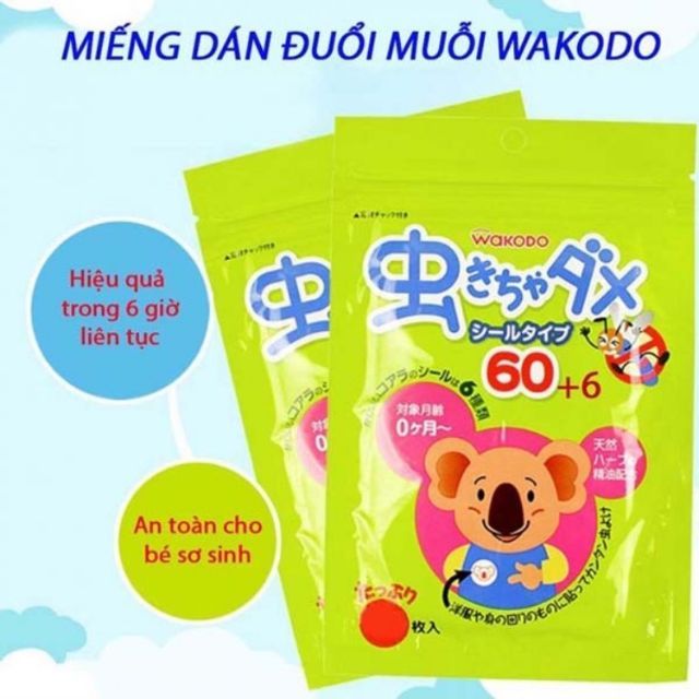Hình ảnh thực tế miếng dán Wakodo Nhật - thiết kế tinh tế, an toàn cho bé