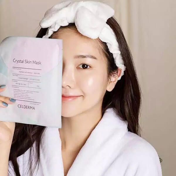 Ảnh chân dung mặt nạ Celderma Crystal Skin Mask - Tinh thể thạch anh lấp lánh dưỡng da