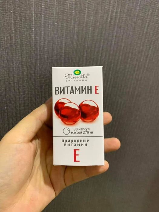 Hình ảnh bao bì chính hãng Vitamin E Đỏ Mirrolla 270mg