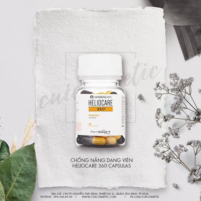 Hình ảnh minh họa Viên Uống Chống Nắng Heliocare 360° Capsules - góc nhìn chân thực