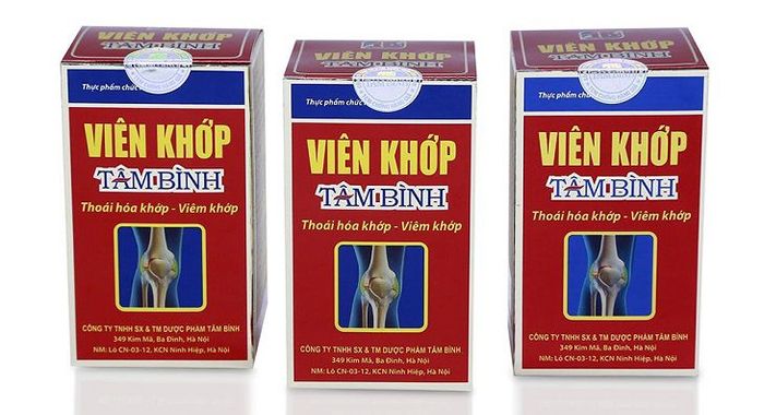 Hình ảnh thực tế Viên Khớp Tâm Bình - chất lượng chuẩn GMP