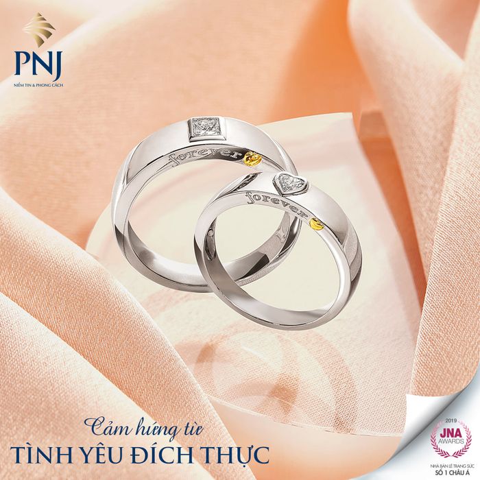 Hình ảnh bộ sưu tập nhẫn cưới PNJ