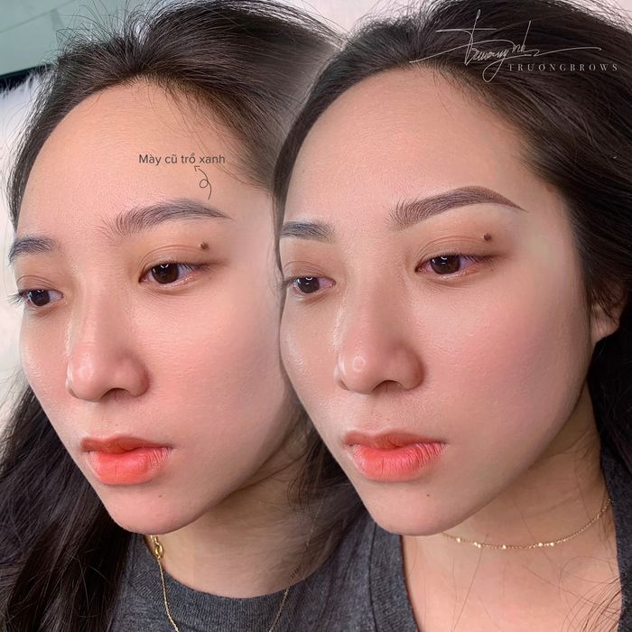 Hình ảnh thực hành của học viên tại Trương Brows