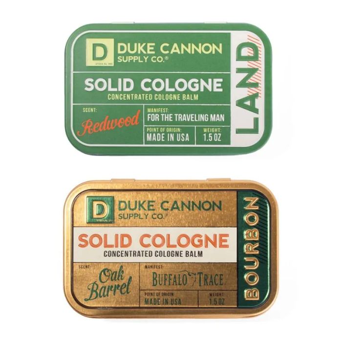 Hình ảnh chi tiết hộp nước hoa khô Duke Cannon thiết kế sang trọng