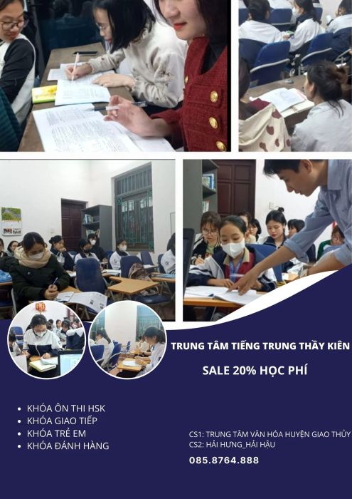 Hình ảnh lớp học năng động tại Trung Tâm Thầy Kiên HSK