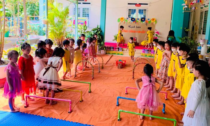 Hình ảnh hoạt động học tập sáng tạo tại Trường Mẫu giáo Bình Minh