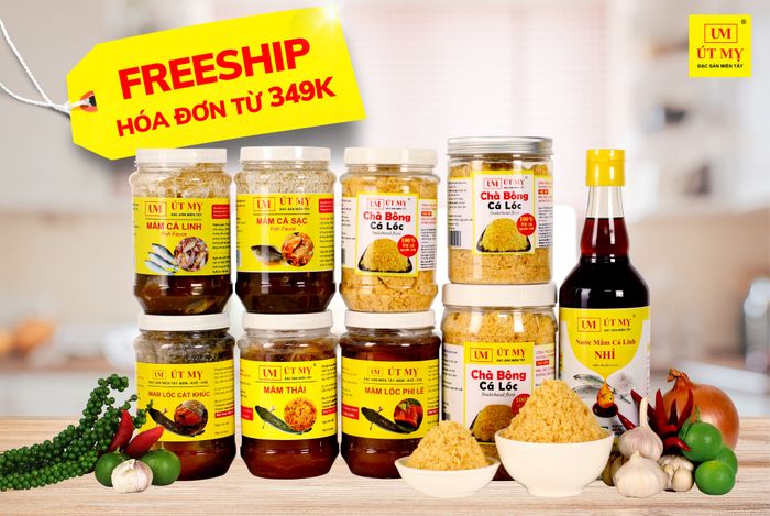 Không gian trưng bày đặc sản miền Tây đa dạng