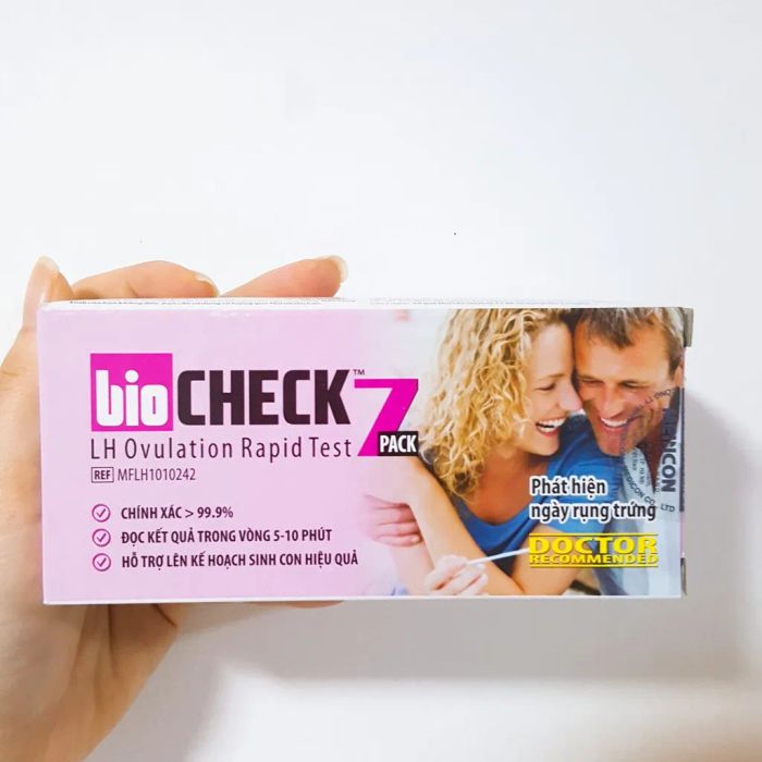 Hình ảnh thực tế Que Thử Rụng Trứng BioCHECK