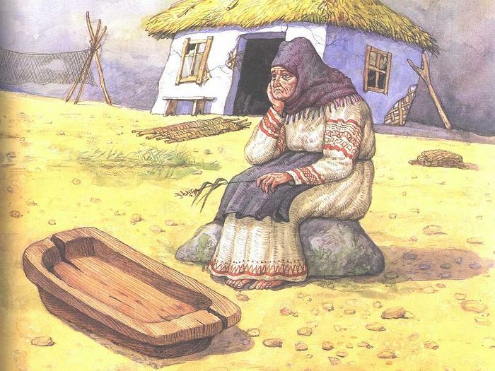 Hình minh họa nghệ thuật - Ông lão và con cá vàng