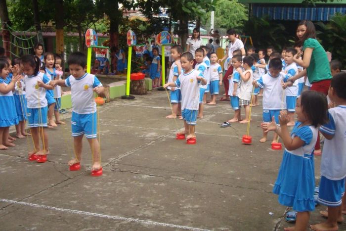 Hình ảnh lớp học sáng tạo tại Trường Mầm non 24/3