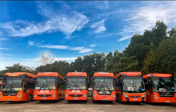 Hình ảnh xe giường nằm hiện đại của nhà xe Bình Thảo