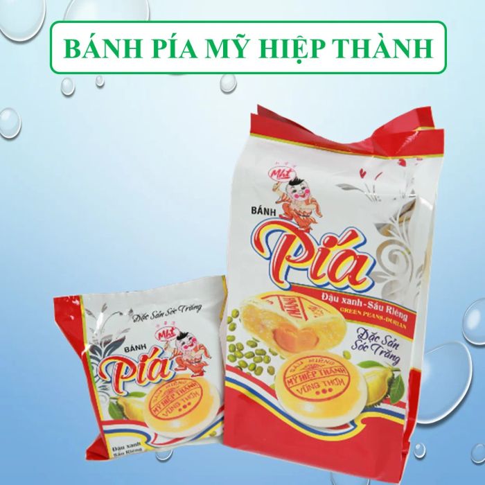 Bánh pía Mỹ Hiệp Thành ảnh 1 - Hình ảnh những chiếc bánh vàng ruộm, lớp vỏ mỏng tang ôm trọn nhân đậu xanh sầu riêng hảo hạng.