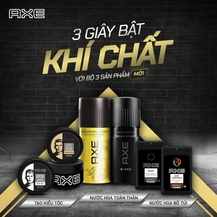 Hình ảnh Xịt Khử Mùi Axe Click chân thực