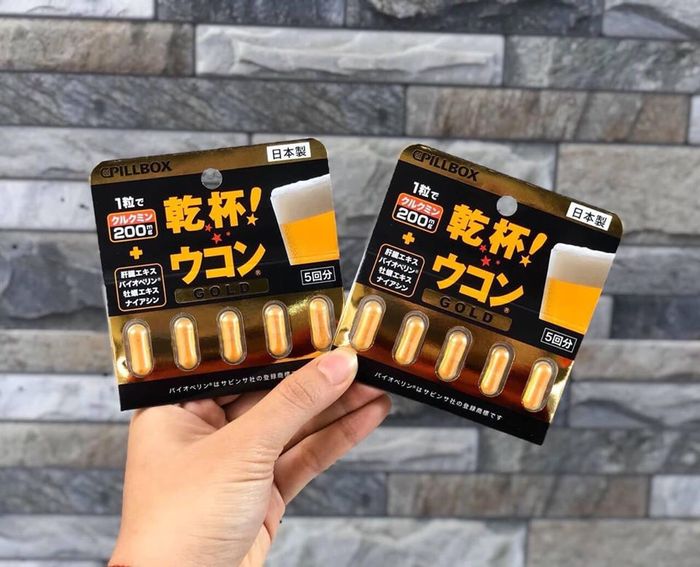 Thành phần vàng trong viên giải rượu Kanpai Ukon Pillbox (Ảnh minh họa 2)