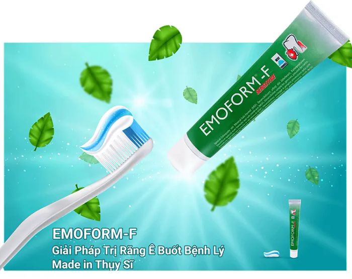 Hình ảnh bao bì Emoform F - Thiết kế chuyên nghiệp dành cho răng nhạy cảm