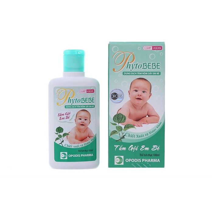 Hình ảnh thực tế chai dung dịch tắm Phyto Bébé đang sử dụng