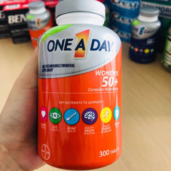 Hình ảnh chi tiết viên uống One A Day Women's 50+ với công thức độc quyền từ Mỹ