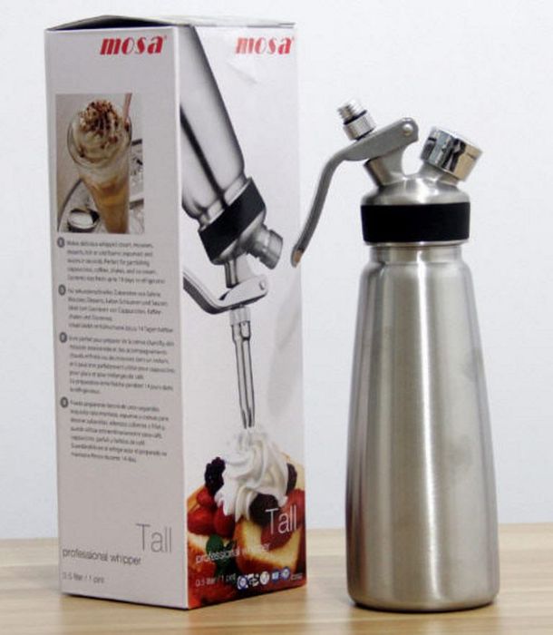Hình ảnh chi tiết bình xịt kem MOSA - Kiệt tác từ thép không gỉ