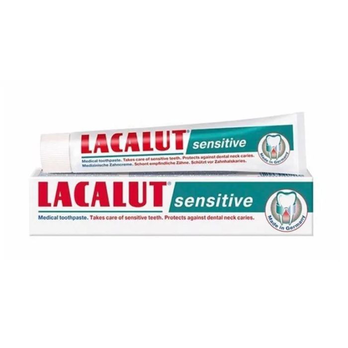 Hình ảnh bao bì Lacalut Sensitive - Thiết kế sang trọng đạt chuẩn châu Âu