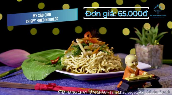 Nhà Hàng Chay Tâm Châu - Bức ảnh thứ hai khắc họa không gian ấm cúng với những món chay được trình bày tinh tế như tác phẩm nghệ thuật