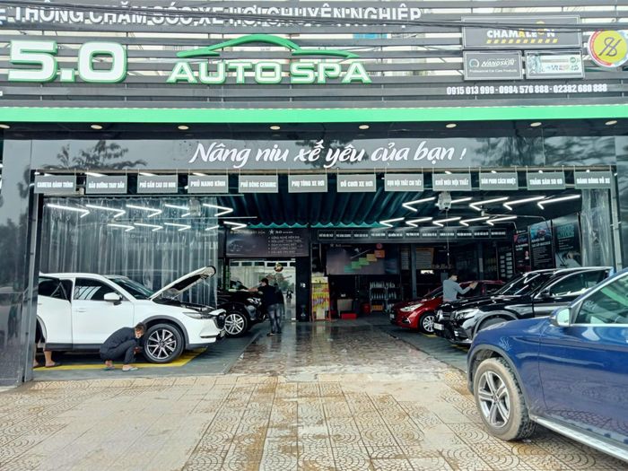 Không gian làm việc chuyên nghiệp tại 5.0 Auto Spa