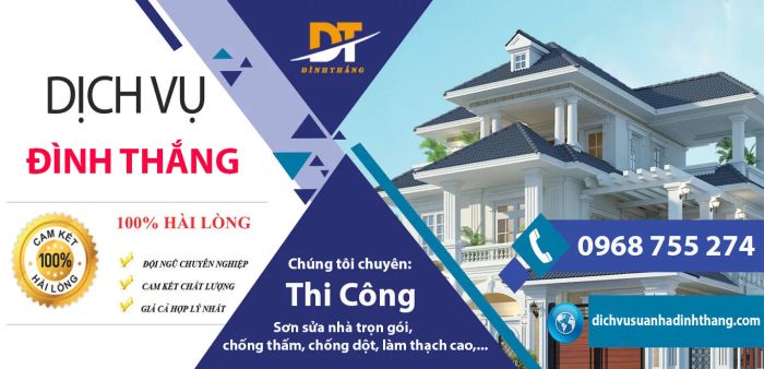 Công trình thực tế được thi công bởi Đình Thắng