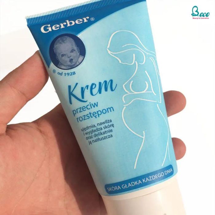 Hình ảnh minh họa kem hỗ trợ cải thiện rạn da Gerber Krem – sự lựa chọn an toàn và hiệu quả cho mẹ bầu.