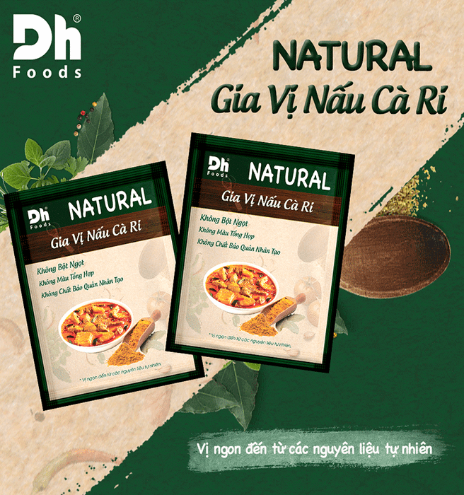 Hình ảnh bao bì Gia vị nấu cà ri DH Food Natural
