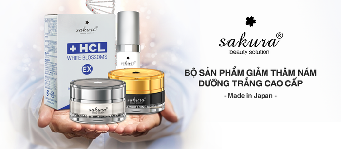 Hình ảnh bộ dưỡng trắng Sakura - Tinh hoa trị nám từ Nhật Bản