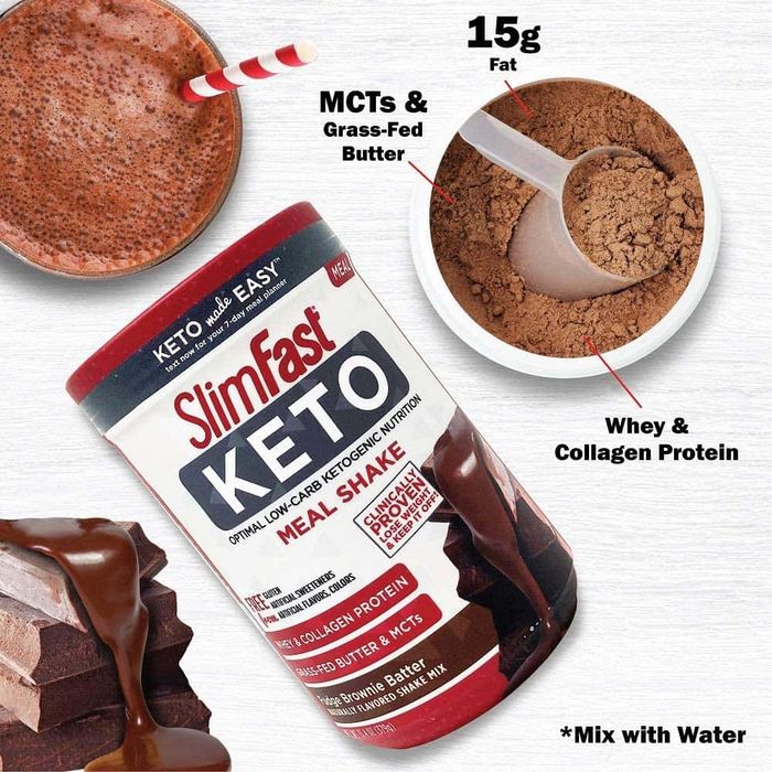 Hình ảnh Sữa bột giảm cân SlimFast Keto - Thiết kế hiện đại với thông điệp Keto thông minh cho vóc dáng săn chắc