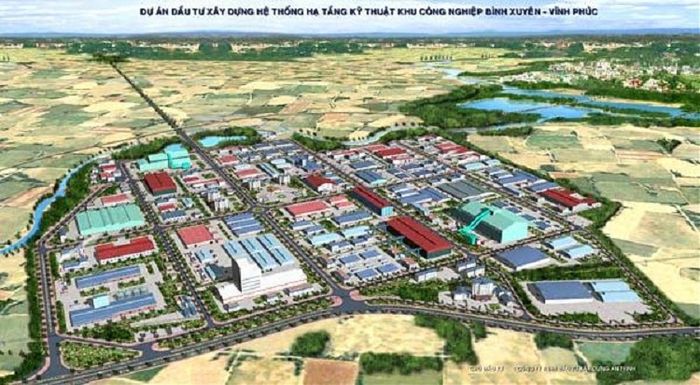 Toàn cảnh Khu công nghiệp Bình Xuyên - Hình ảnh minh họa không gian sản xuất hiện đại và hạ tầng đồng bộ