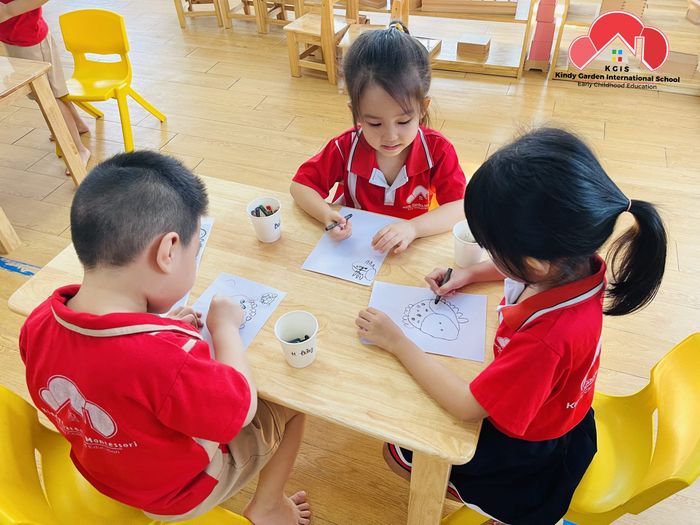 Không gian học tập Montessori tại Kindy Garden