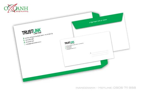 Hình ảnh sản phẩm bao thư chất lượng từ Cỏ Xanh Printing