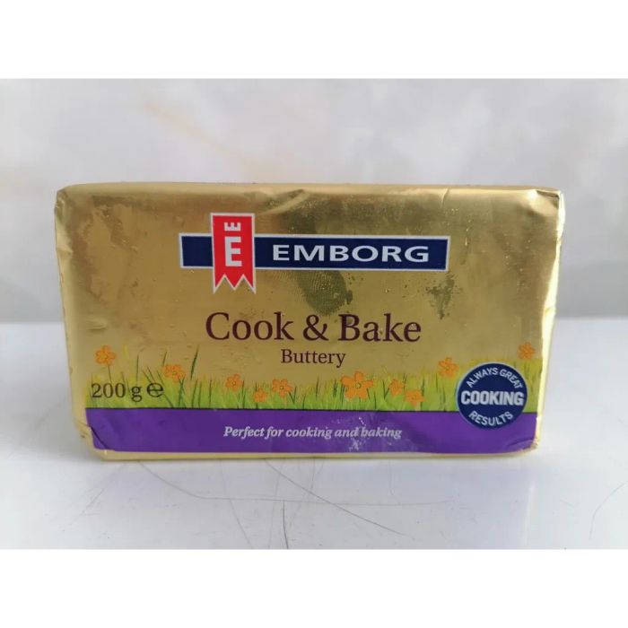 Bơ lạt Cook & Bake Emborg - Hình ảnh bao bì chính hãng