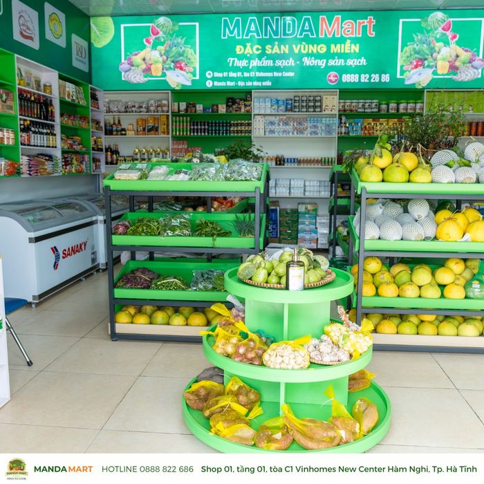 Góc trưng bày thực phẩm tươi sống đạt chuẩn tại Manda Mart