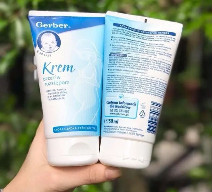 Ảnh thực tế sản phẩm kem Gerber Krem, đồng hành cùng mẹ bầu trên hành trình bảo vệ và nuôi dưỡng làn da.