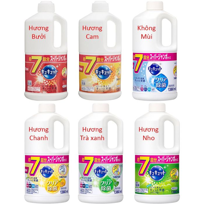Hình ảnh chai nước rửa bát Kao Nhật Bản chính hãng