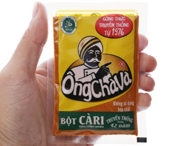 Hình ảnh bao bì Bột cà ri ướp Ông Chà Và - Gói 10g