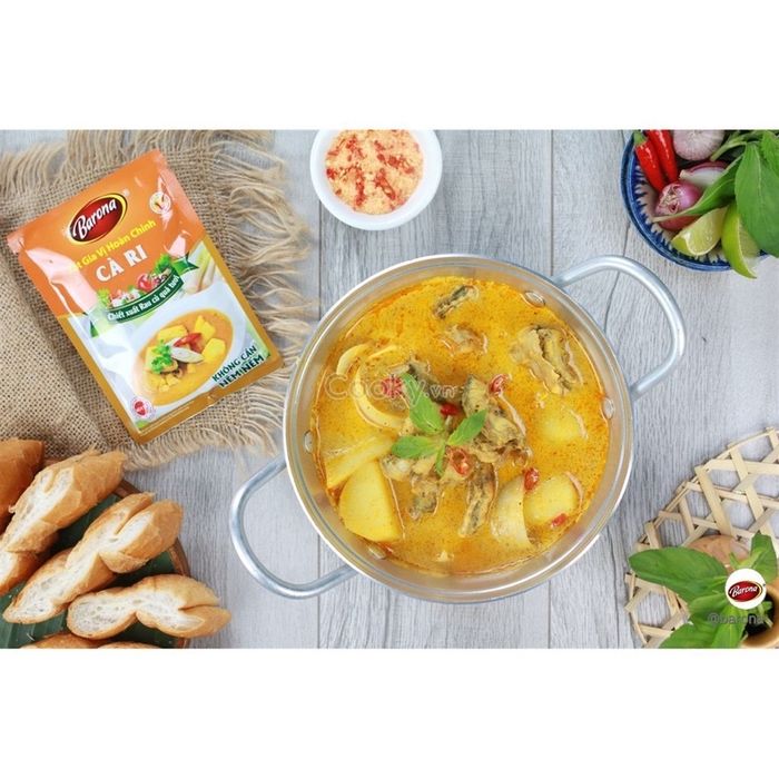 Hình ảnh bao bì Xốt gia vị cà ri Barona - Gói 80g