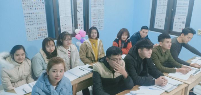 Hình ảnh lớp học tiếng Nhật tại Trung Tâm Ngoại Ngữ Wang