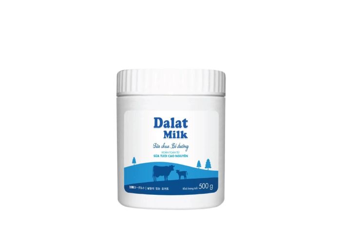 Hình ảnh sữa chua Dalat Milk không đường - Thuần khiết từ sữa tươi nguyên chất