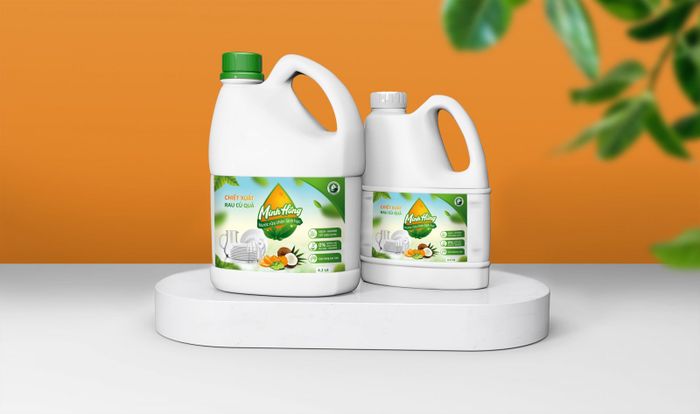Hình ảnh chai nước rửa chén Minh Hồng thiết kế sang trọng