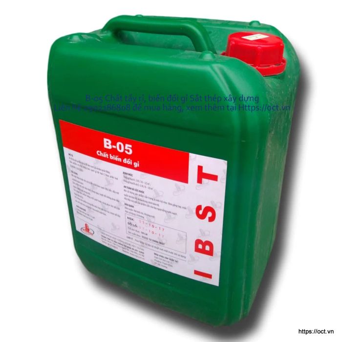 Kết quả sau khi xử lý bằng chất tẩy gỉ B05