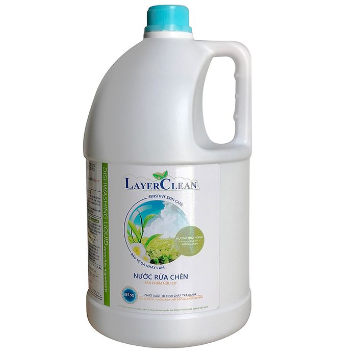 Hình ảnh chai nước rửa bát Layer Clean dung tích lớn 2L