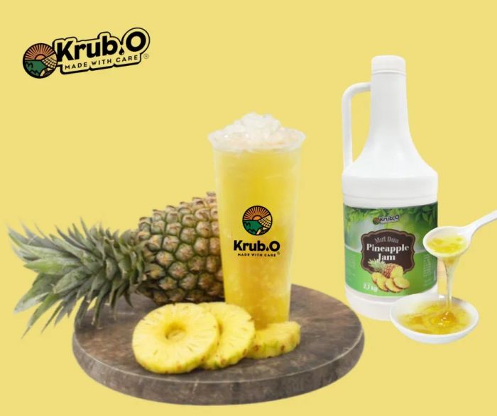 Hình ảnh mứt dứa Krub.O thơm ngon