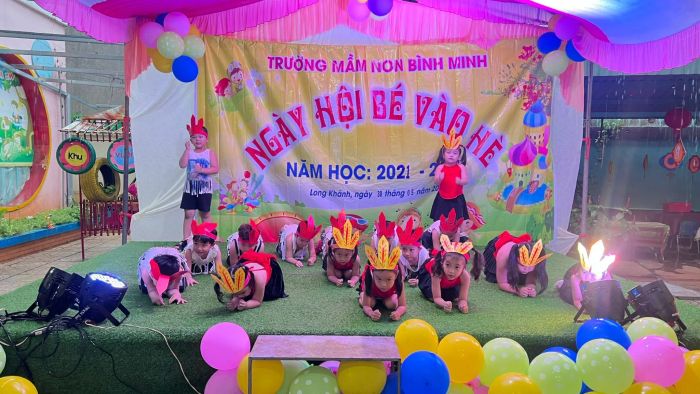 Góc vui chơi đầy màu sắc của Trường Mầm non Bình Minh