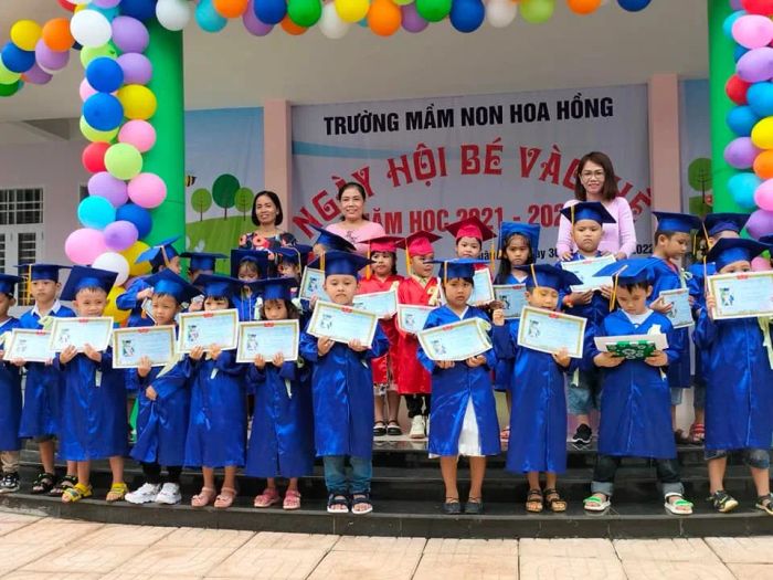 Góc vui chơi sáng tạo của Trường Mầm Non Hoa Hồng