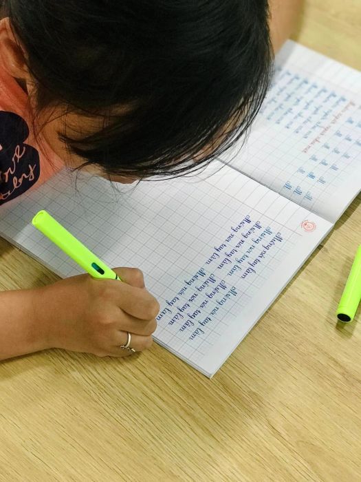 Không gian học tập tại Luyện Chữ Đẹp Huyền My