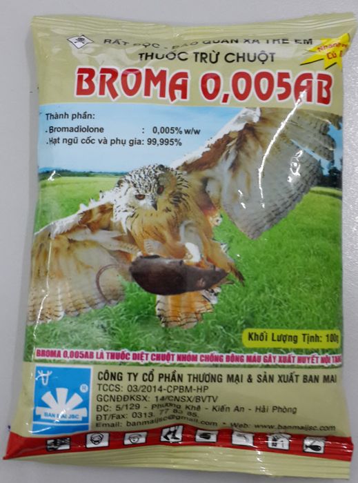 Hình ảnh sản phẩm Thuốc Diệt Chuột BROMA chính hãng - Phiên bản dạng hạt lúa
