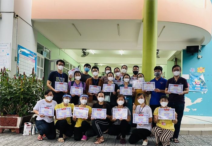 Khuôn viên xanh mát tại Trường Mầm non Phường 1